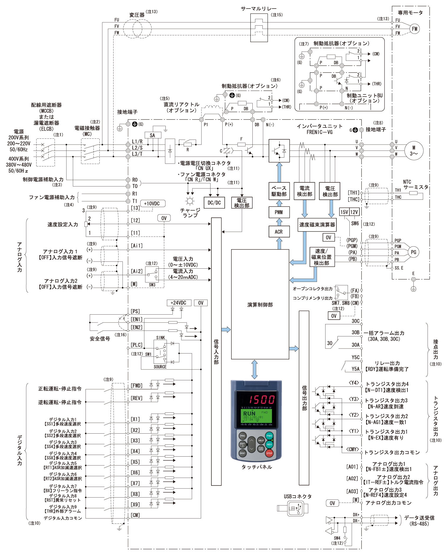 FRN500VG1S-4Jの接続図(その1)