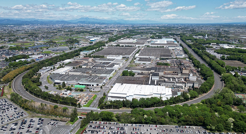 敷地面積約292万㎡と広大な日産自動車栃木工場（日産自動車提供）