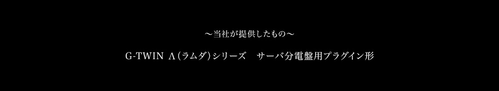 ～当社が提供したもの～　G-TWIN Λ(ラムダ)シリーズ　サーバ分電盤用プラグイン形