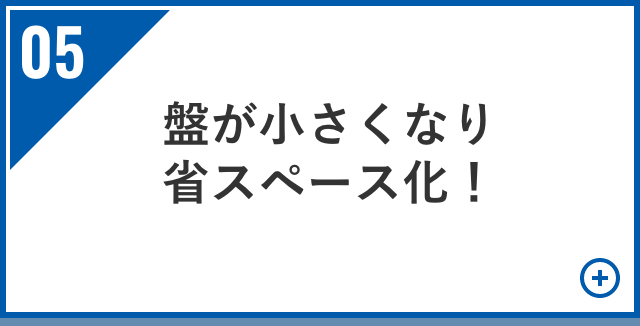 盤が小さくなり省スペース化！