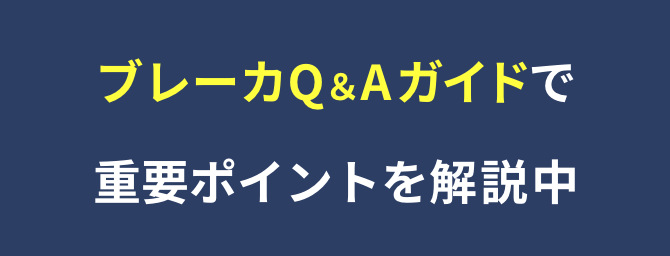 ブレーカQ＆Aガイドで重要ポイントを解説中