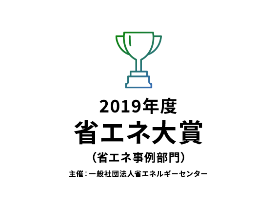 2019年度 省エネ大賞(省エネ事例部門)主催：一般財団法人省エネルギーセンター