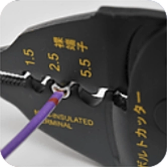 ねじの端子だと、端子の向きや工具を差し込む位置などが決まっているイメージ図