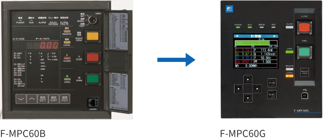 高圧受配電用ディジタル形多機能リレーF-MPC60Gシリーズ