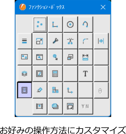 お好みの操作方法にカスタマイズ
