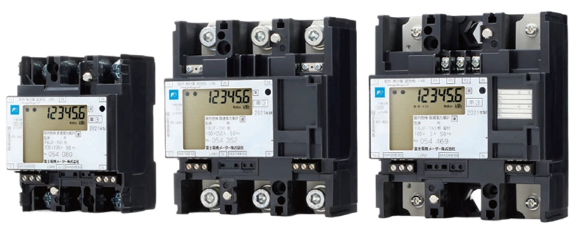 JF IIシリーズのブレーカタイプ電力計。Modbus/RTU通信対応モデルの外観写真