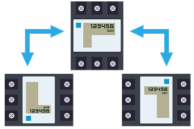 表示方向を切り替えて柔軟に設置できるJF IIシリーズの電力計設置例