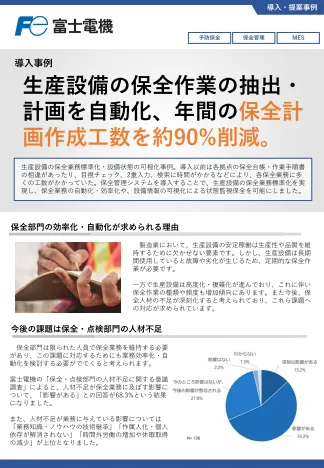 設備情報の可視化による状態監視保全の事例イメージ