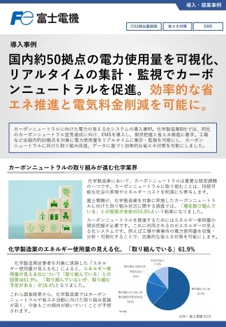 カーボンニュートラルに向けた電力の見える化システム構築事例イメージ