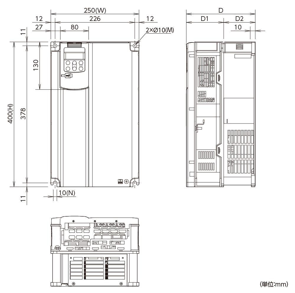 FRN18.5G1S-2J -3相200V系列 重過負荷向けHD(High Duty)仕様 FRN18.5G1S-2J -3相200V系列 重過負荷向けHD(High Duty)仕様