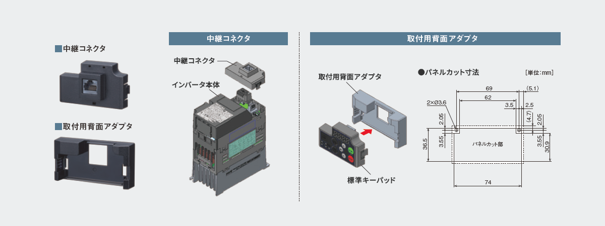 キーパッド中継アダプタ