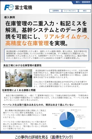 在庫管理システム・基幹連携事例のリーフレットイメージ