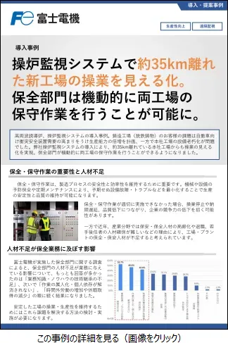 高周波誘導炉・操炉監視システムの導入事例のリーフレットイメージ