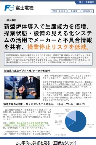 炉の操業状態の見える化・生産能力向上事例のリーフレットイメージ