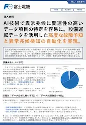 AI技術を活用した設備異常兆候検知