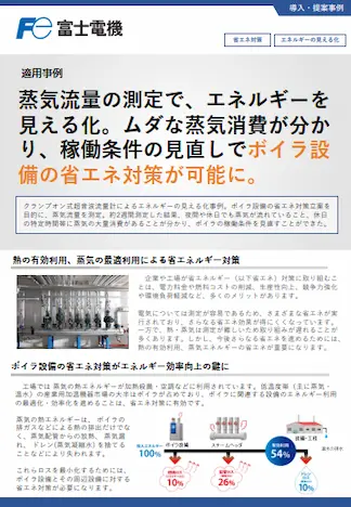蒸気エネルギー可視化によるボイラー設備の最適稼働の画像イメージ
