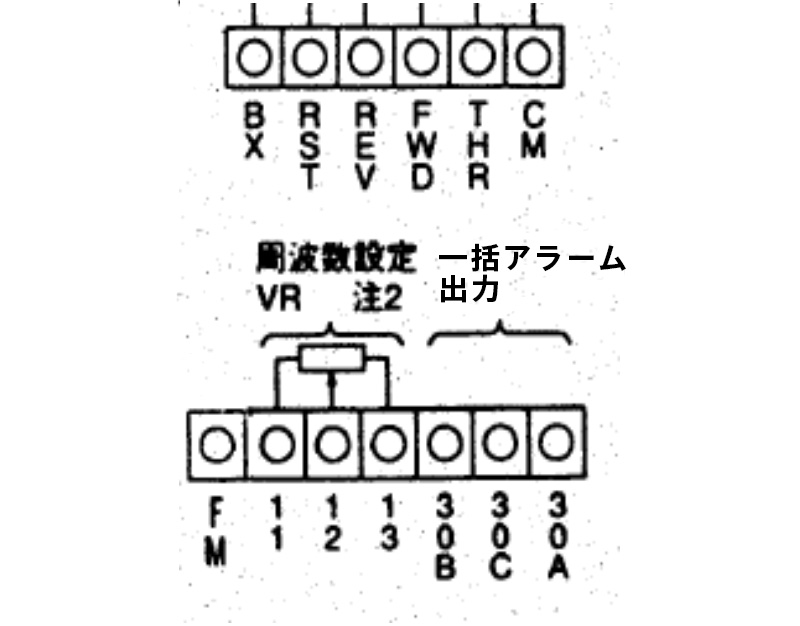 FVR-C9S（3相200V） 制御端子配列