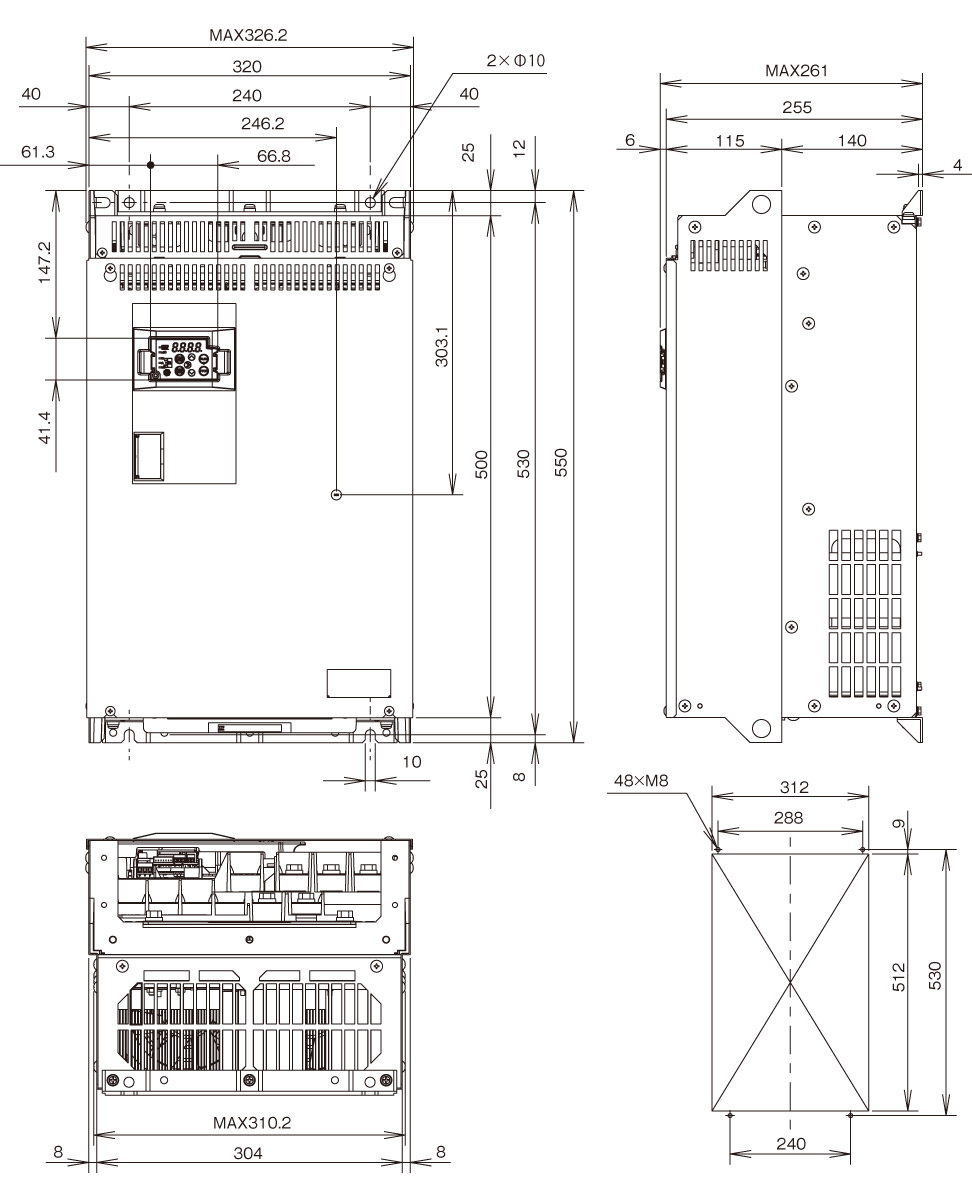 RHC30C-4EJの外形寸法図