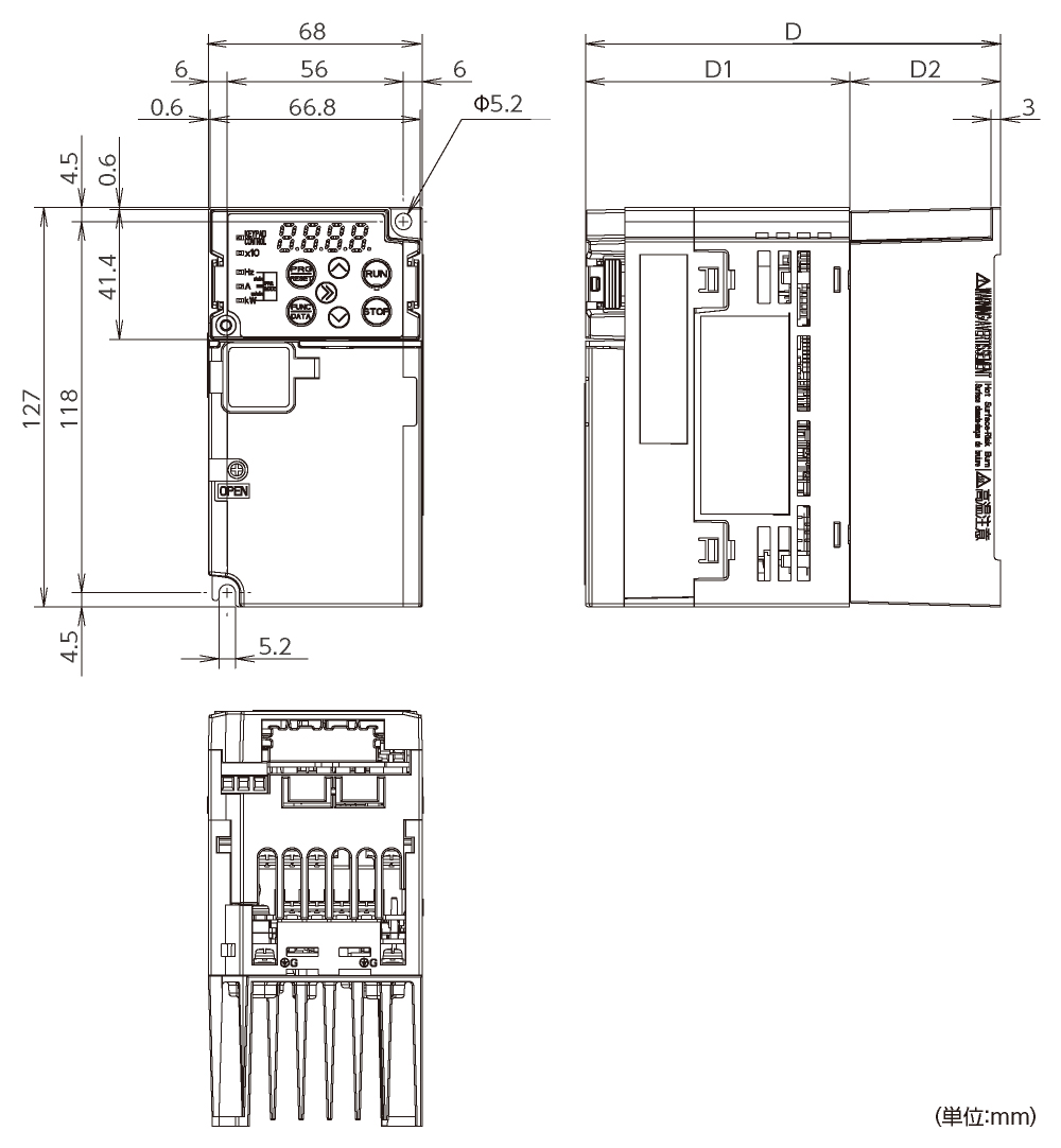 国際ブランド】 未使用 富士電機 FRN2.2E2S-2J インバータ 高性能 スタンダード形インバーター T7531658