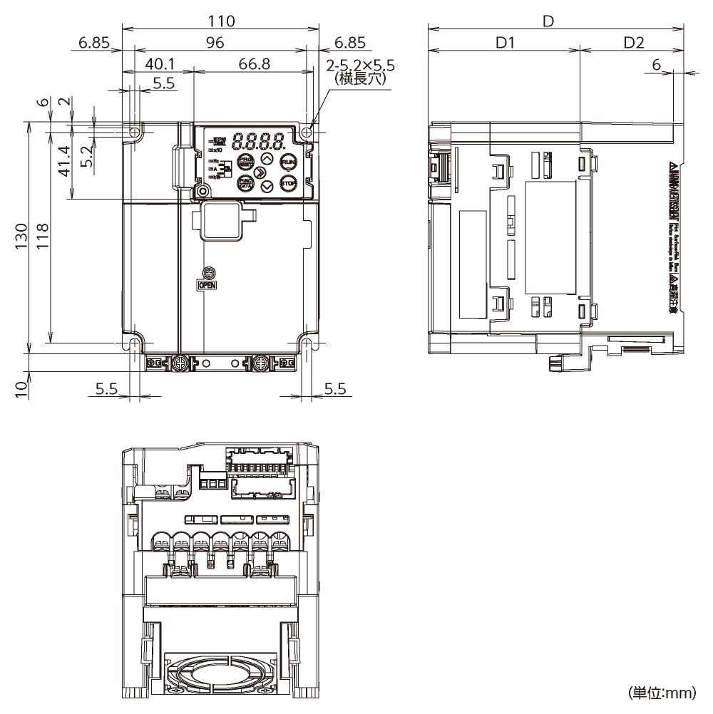 店内全品対象 富士電機 インバータ FRN0.2E2S-2J