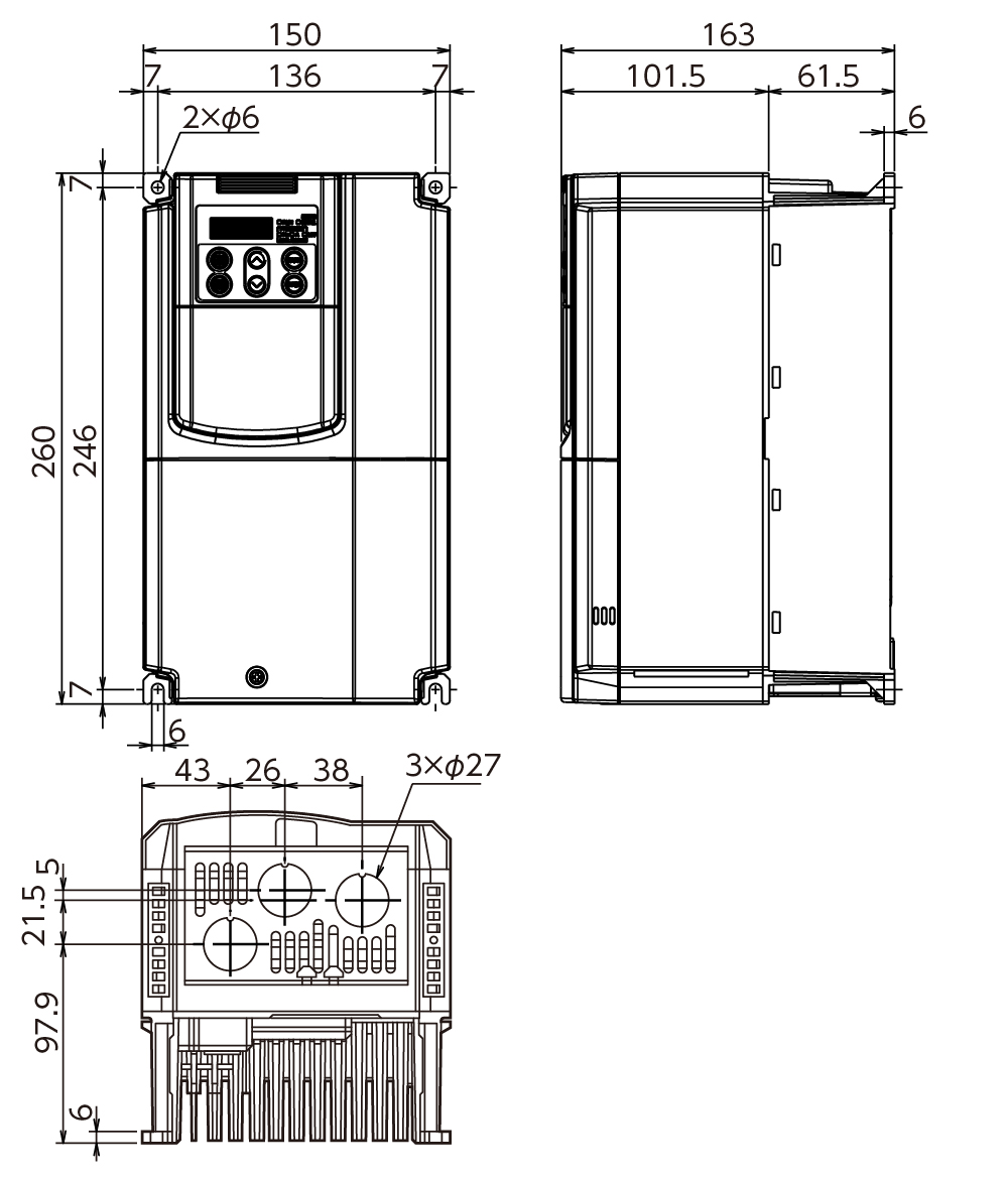 海外販売× 新品 富士電機 Fuji Electric インバータ FRN3.7F1S-2J