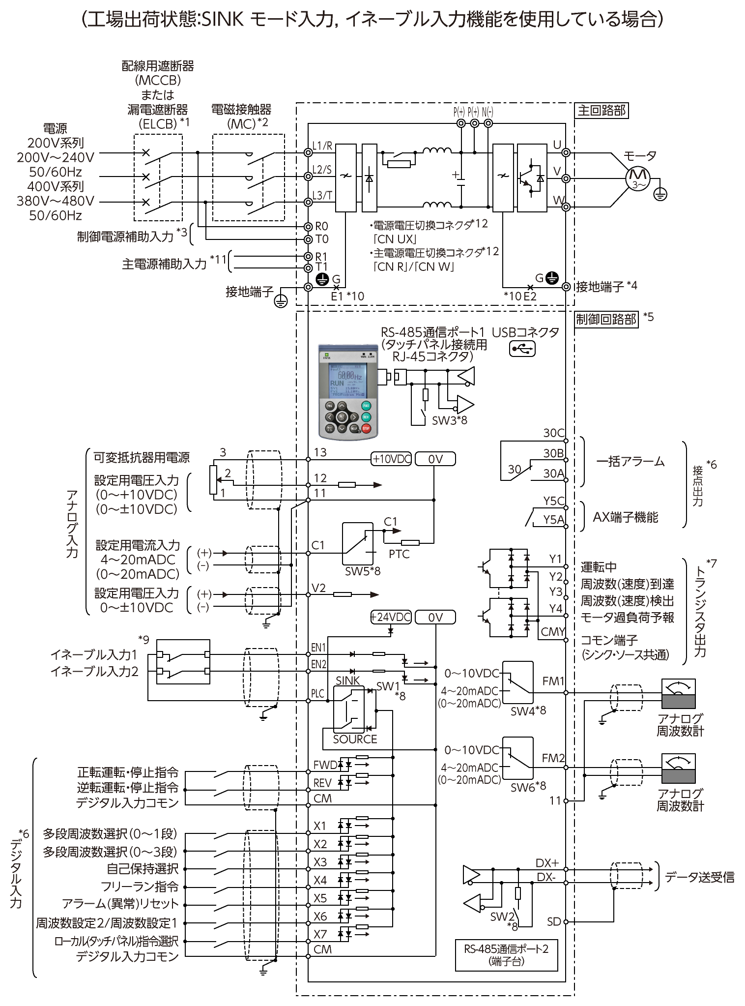 FRN7.5AR1L-4Jの接続図(その1)