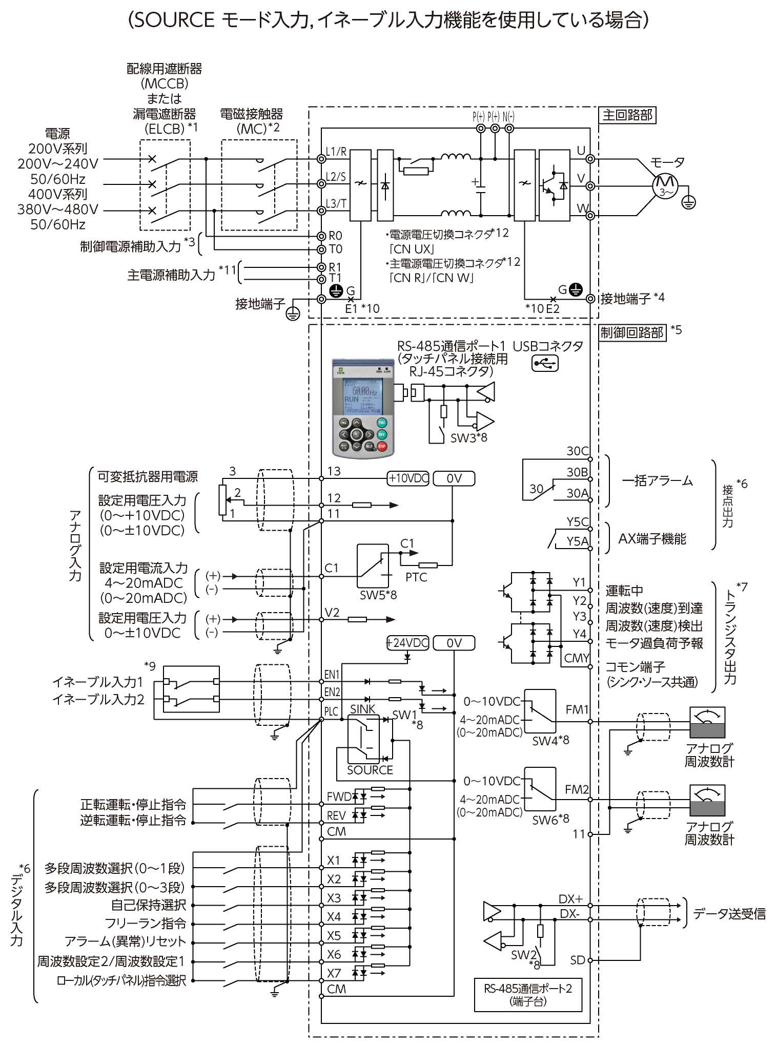FRN7.5AR1L-4Jの接続図(その2)