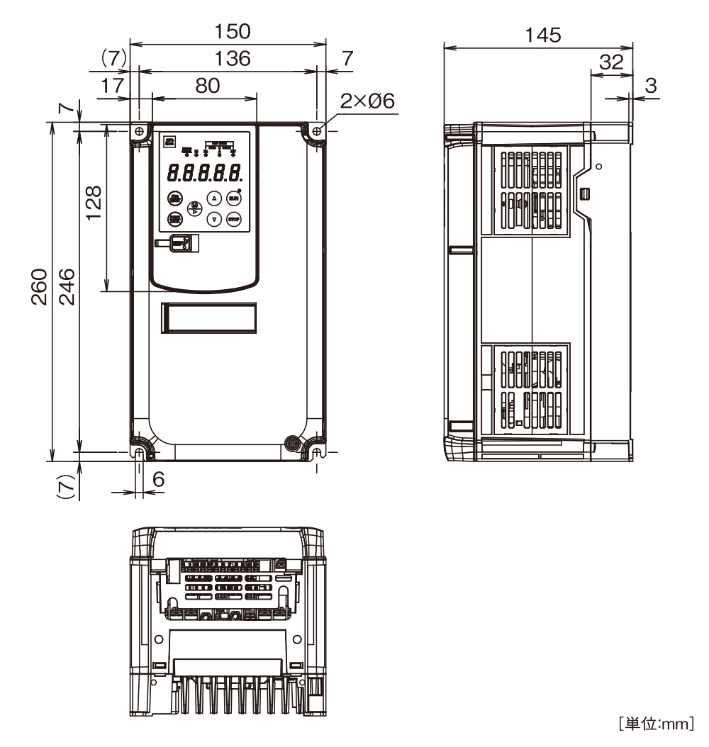 正規 富士電機 FRN5.5E2S-2J インバータ FRN1.5E2S-2J