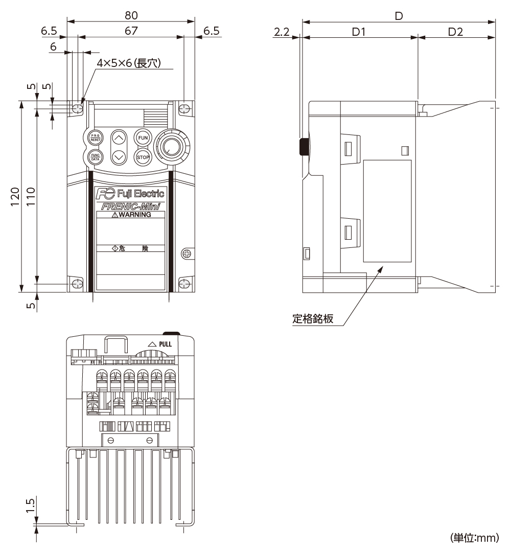 富士電機 高性能スタンダード形インバータ FRENIC-ACEシリーズ FRN0.1E2S-2J - 1