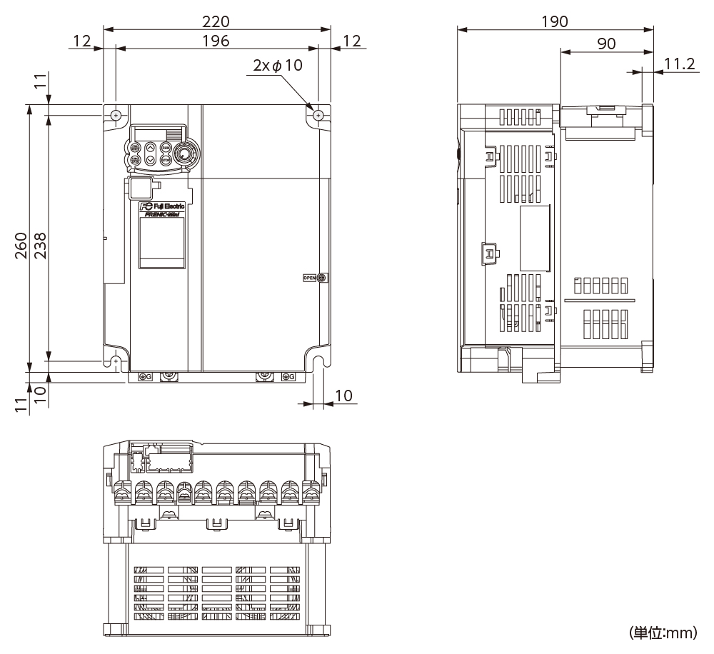 期間限定】 FRN11C2S-2J FUJI 富士電機 3相200V系列 低圧インバータ