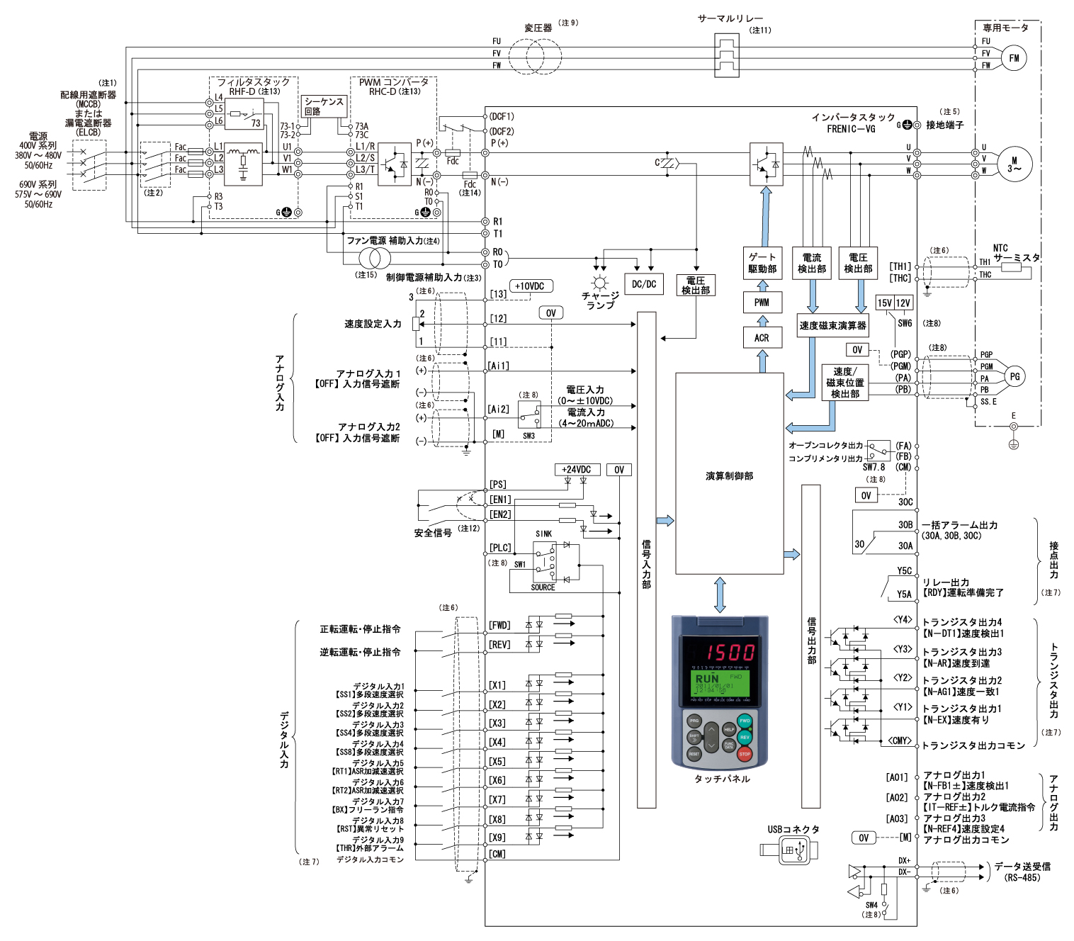 FRN400SVG1S-69Jの接続図(その1)