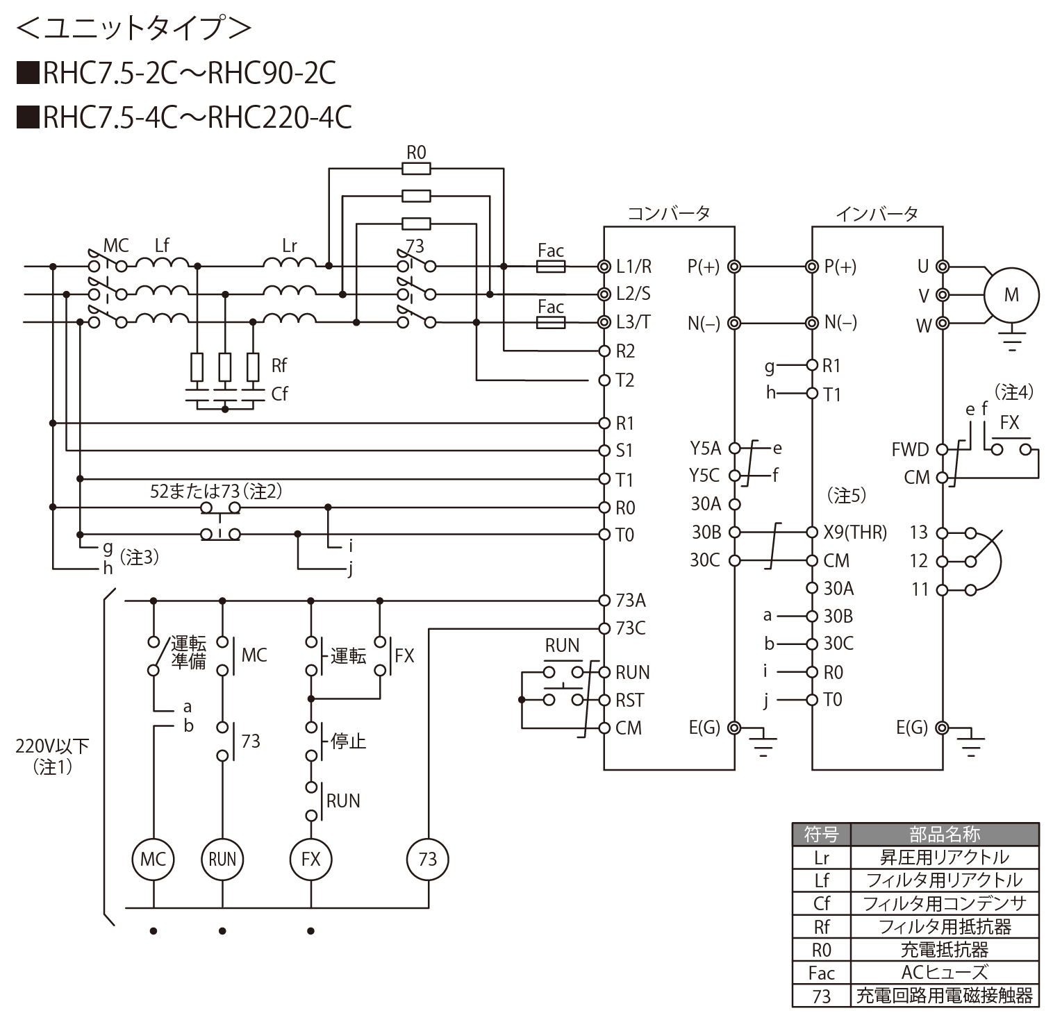 RHC11-4Cの接続図(その1)