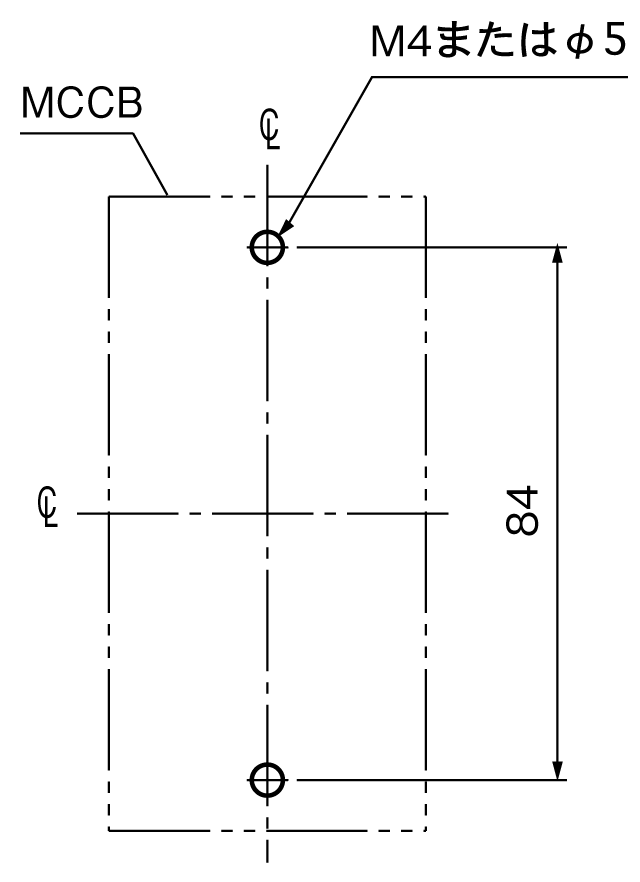 BW100EAGU-2P 取付穴寸法