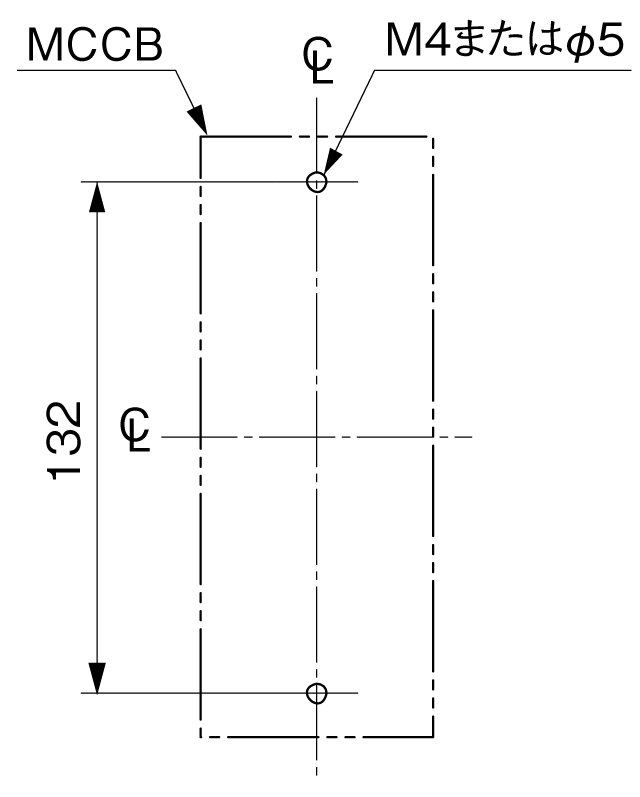 BW125JAG-2P 取付穴寸法