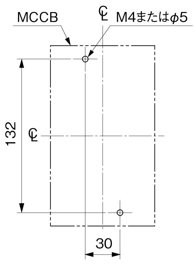 BW125RAG-3P 取付穴寸法