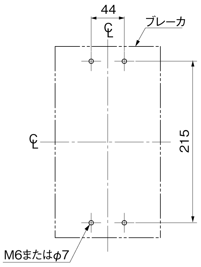 BW400EAN-3P 取付穴寸法