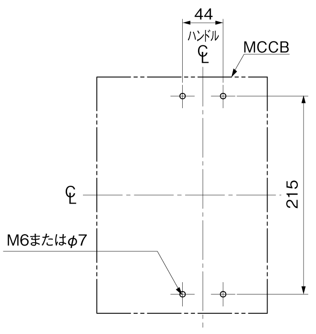 BW400RAG-4P 取付穴寸法