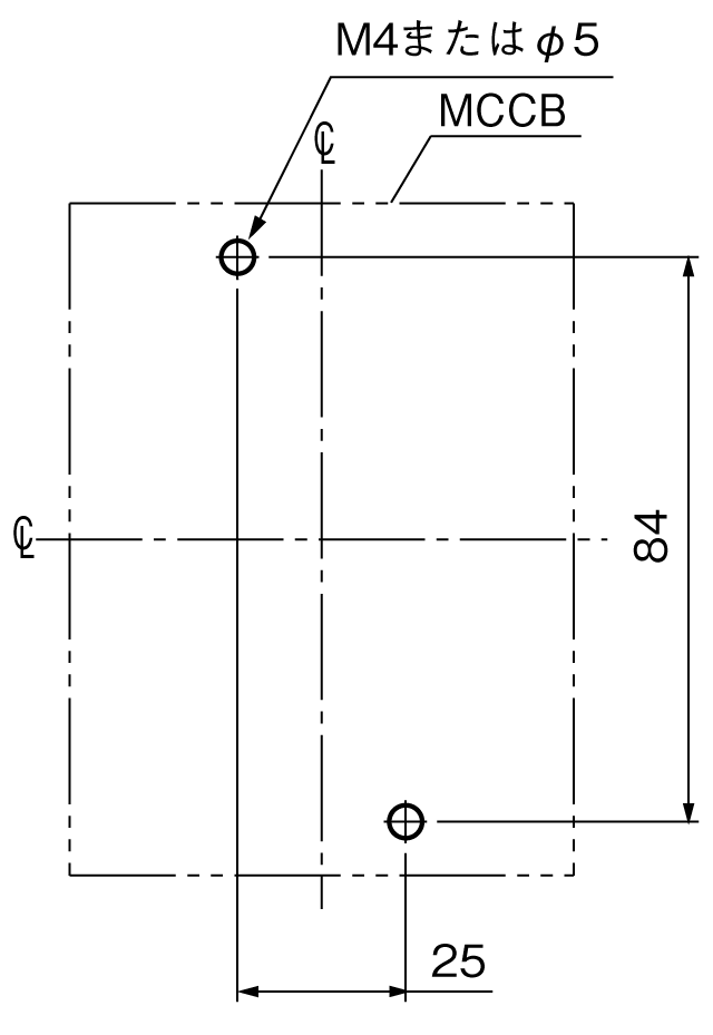 BW50RAGU-3P 取付穴寸法