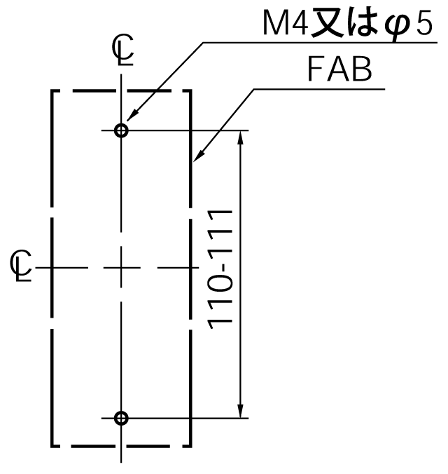 EA102B 取付穴寸法