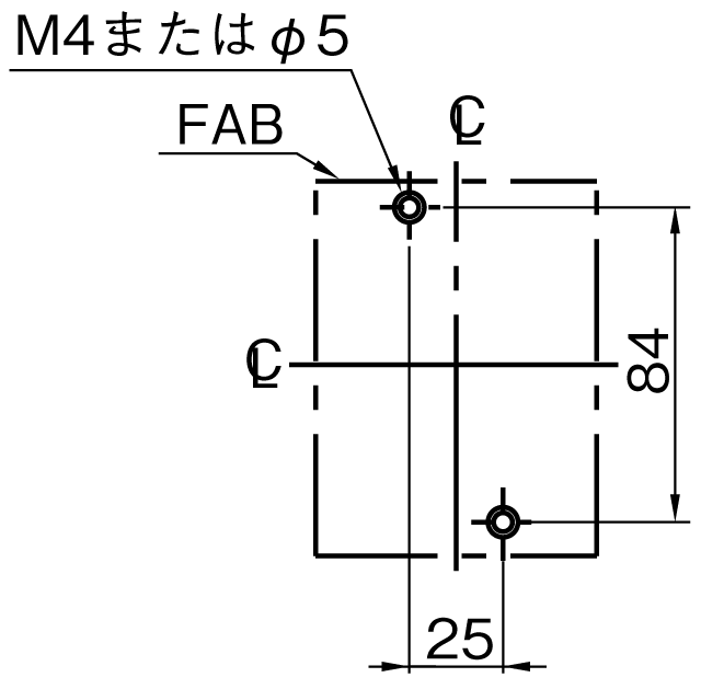 EA103AC 取付穴寸法