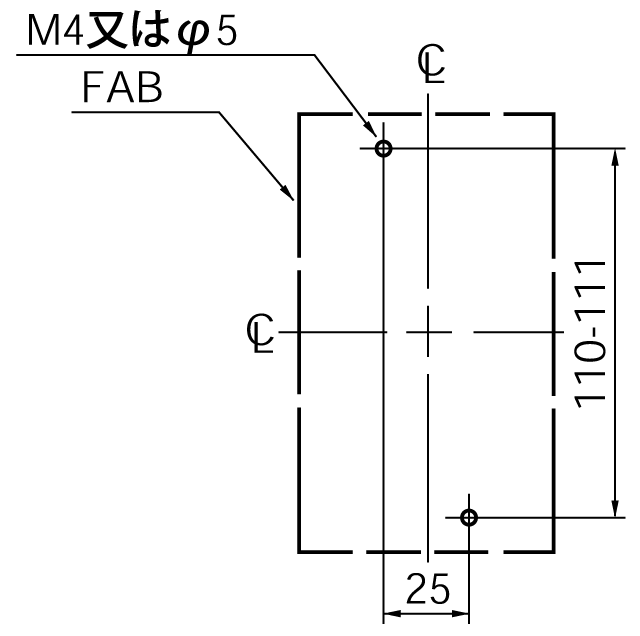 EA103B 取付穴寸法