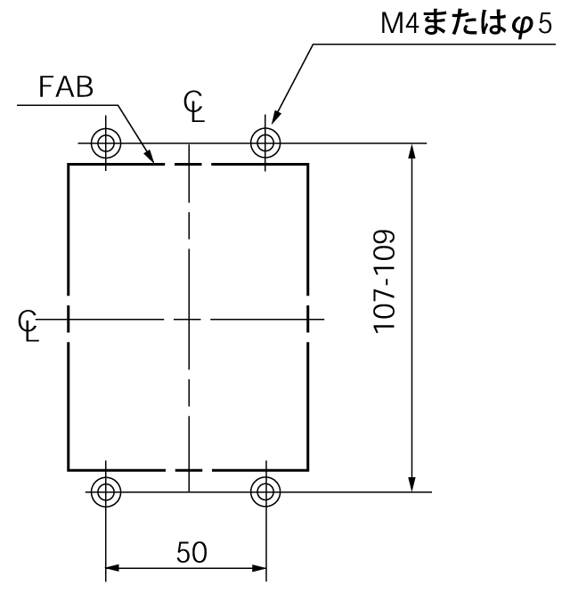 EA103F 取付穴寸法