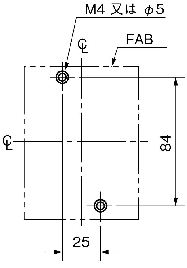 EA103NC 取付穴寸法