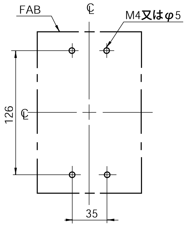 EA202BS 取付穴寸法