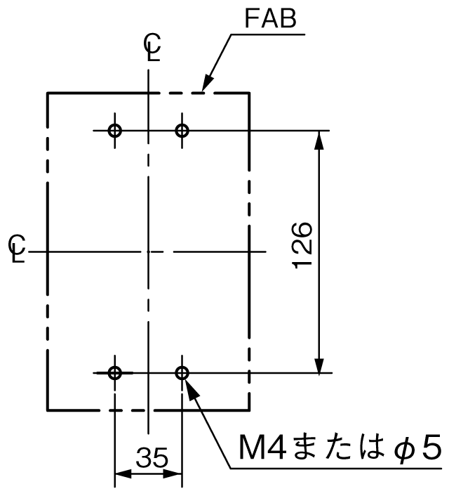 EA202C 取付穴寸法