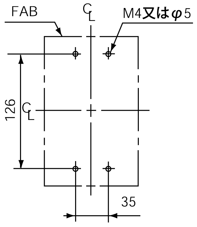 EA203BL 取付穴寸法