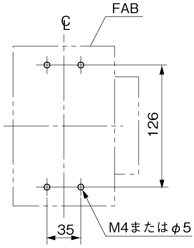 EA203CL 取付穴寸法