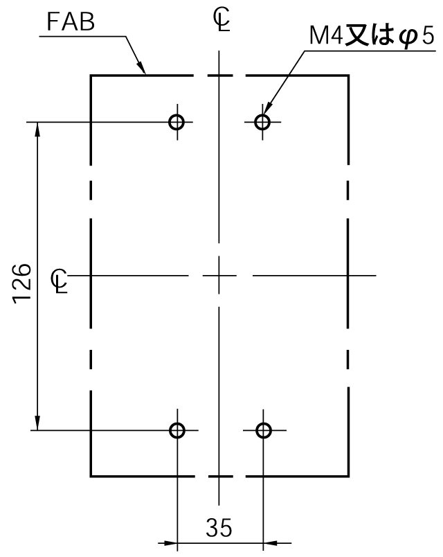 EA203NB 取付穴寸法