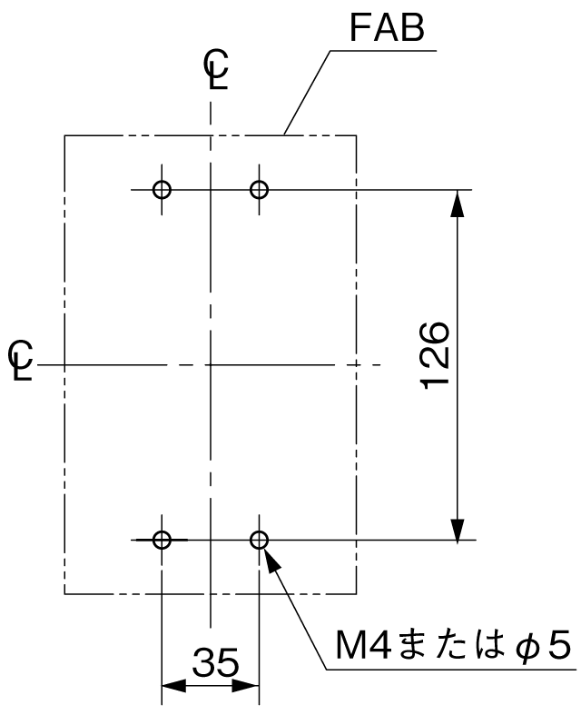 EA203NC 取付穴寸法