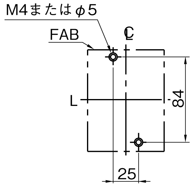 EA33ACM 取付穴寸法